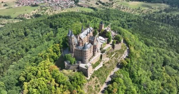 Burg Hohenzollern Castle Municipalities Hechingen Bisingen Germany Medieval Castle Hohenzollern — Vídeo de Stock