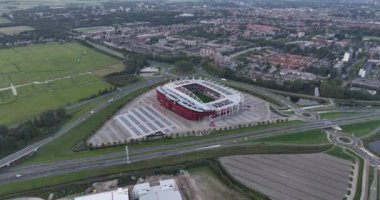 Alkmaar, 21 Eylül 2022, Hollanda. Hollanda futbol kulübü AZ 'nin futbol stadyumu AFAS Stadyumu.
