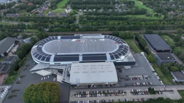 Heerenveen Oktober 2022 Niederlande Thialf Kunsteisbahn Professionelles Indoor Eislaufstadion Schnellste — Stockvideo