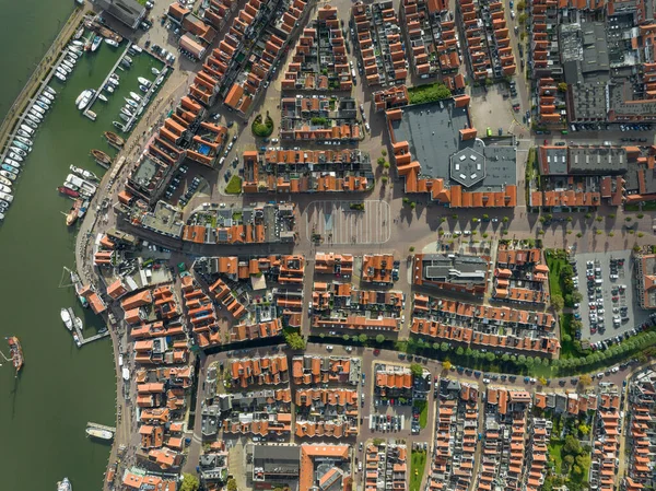 Volendam Niederlande Traditionelle Holländische Fischerdorf Stadt Traditionelle Gebäude Und Hafen — Stockfoto