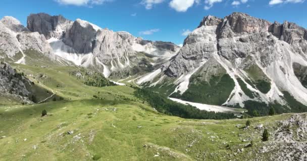 Dolomite Mountains Dolomite Alps Dolomitic Alps Mountain Range Located Northeastern — Stock video