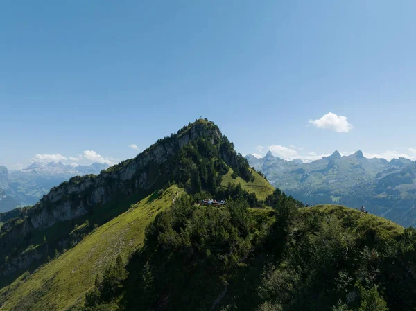 Stoos Fronalpstock Hike Landscape Lookout Point Brunnen Central Switzerland Lucerne — Stock Photo, Image