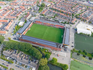 Volendam, 25 Eylül 2022, Hollanda. FC Volendam Hollanda Eredivisie futbol stadyumu Kras Stadyumu.