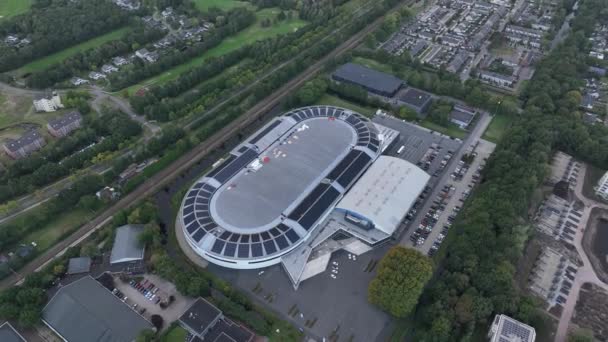 Heerenveen Oktober 2022 Niederlande Thialf Kunsteisbahn Professionelles Indoor Eislaufstadion Schnellste — Stockvideo