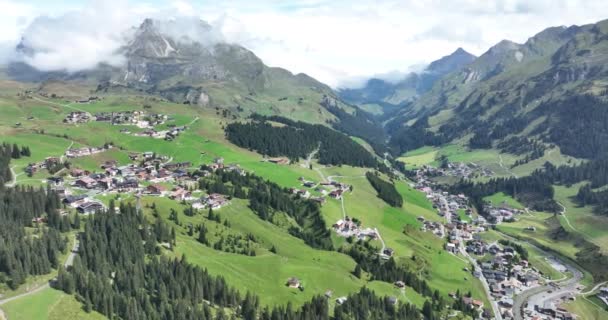 Lech Gemeinde Westen Des Österreichischen Bundeslandes Vorarlberg Bludenz Gelegen Wintersport — Stockvideo