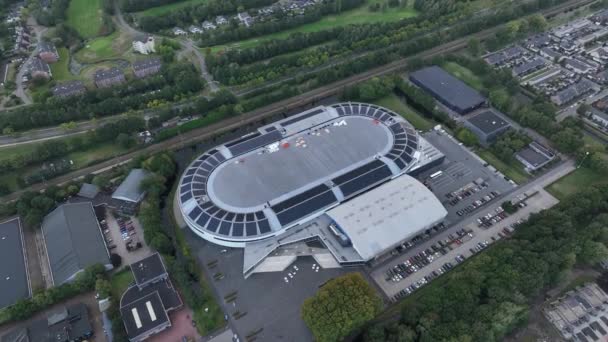 Heerenveen Outubro 2022 Países Baixos Thialf Pista Estádio Gelo Artificial — Vídeo de Stock