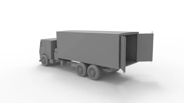 렌더링 도구를 상업적 기업들 상품을 운송하는 사용하는 것입니다 Lorry Wagon — 스톡 사진