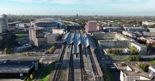 Amsterdam Oktober 2022 Niederlande Zuidoost Amsterdamse Poort Arena Boulevard Johan — Stockvideo