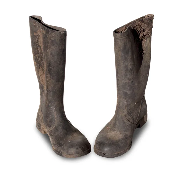 Dirty Pair Of Gumboots — Stock Photo, Image