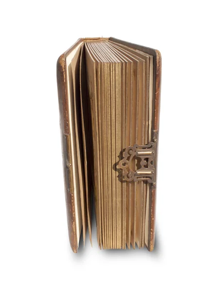 Libro legato in pelle antica — Foto Stock
