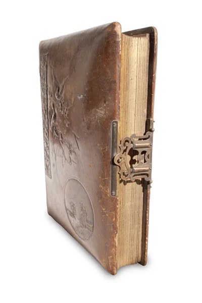 Libro de cuero antiguo encadenado — Foto de Stock