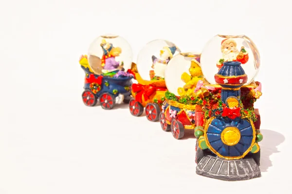 Dekorative dekorative julegave Toy Train - Stock-foto