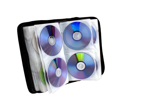 Вид слева на держатель компакт-диска — стоковое фото
