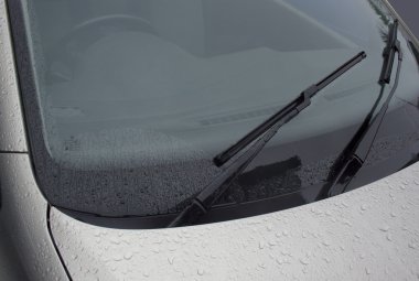 aracın ön cam Bone ve silecek bıçak yakından