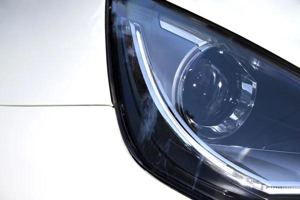 Extreme Close Up of Vehicle Left Headlamp — Stock Photo, Image