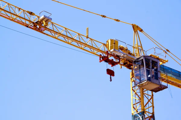 Control Cabin Arm And Pulleys On High Lift Crane — Stock Photo, Image