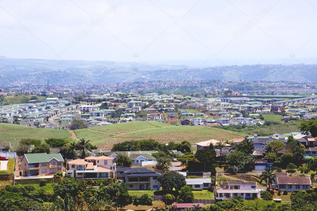 Above View Of Suburban Residential Housing Estates