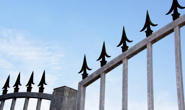 Closeup of Decorative Security Spikes on Gate — Stock Photo, Image