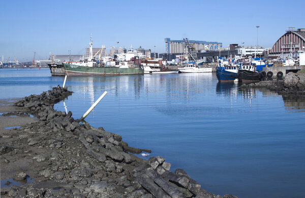 Ships Moored at Harbor In Durban South Africa