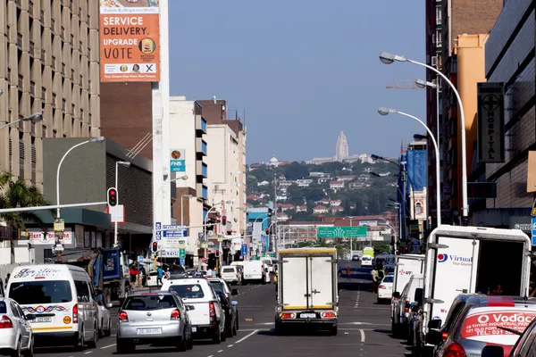 Busy Street in Business District in Durban — Stock Photo, Image