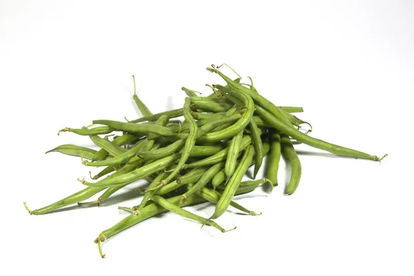 Isolated Pile of Freshly Picked Green Beans — Stock Photo, Image