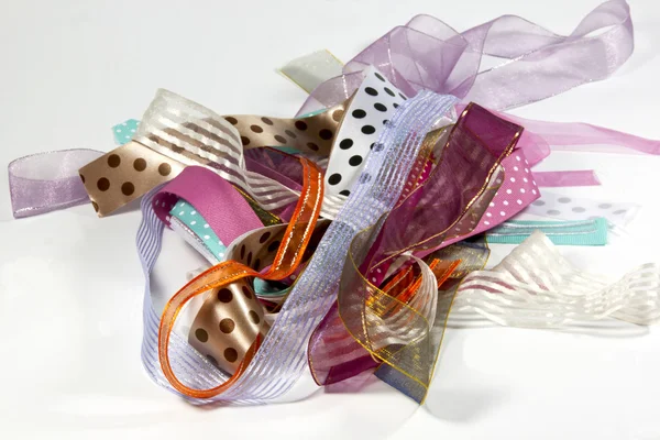 Cluster of Ribbons with Variety of Textures — Stock Photo, Image