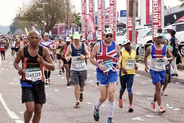 İngiliz koşucu yoldaşlar ultra maraton rekabet — Stok fotoğraf