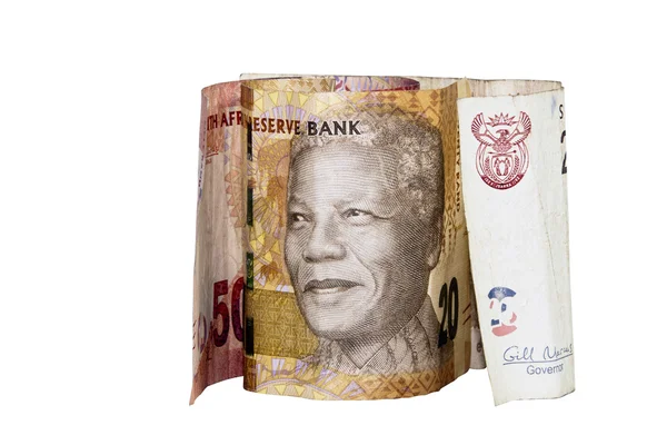 Notas bancárias sul-africanas mostrando Nelson Mandela — Fotografia de Stock