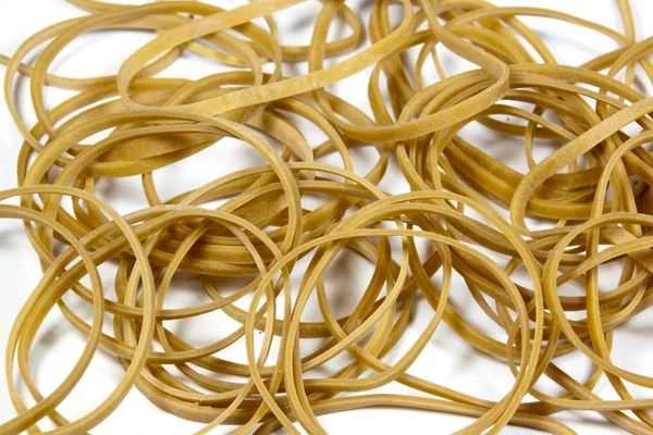 Closeup of Rubber Bands Stacked in a Pile — Stock Photo, Image