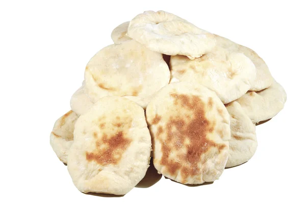 Pila de panes de pitta recién horneados con levadura — Foto de Stock