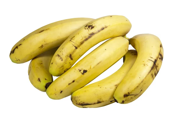 Grono dojrzałych żółtych bananów jako zdrową przekąskę — Zdjęcie stockowe