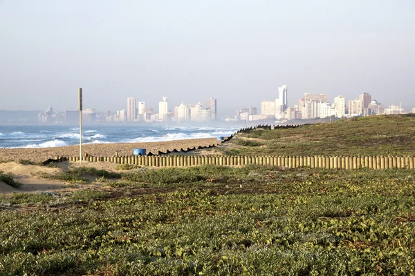 Paysage de la réhabilitation des dunes en bord de mer — Photo