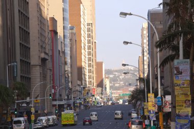 sabah erken görünümü Smith street, durban, Güney Afrika