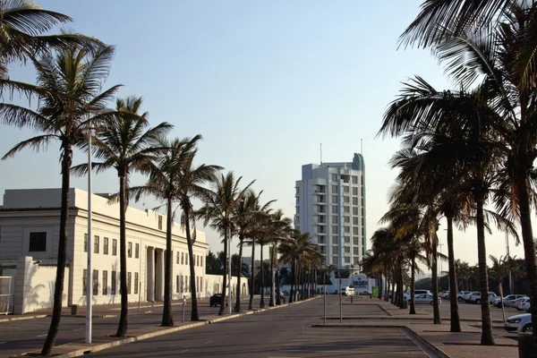 Palmen säumen Marinekorso vor der Kommandozentrale — Stockfoto
