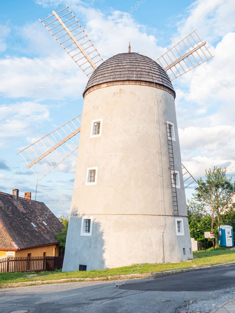 Trebic windmill where the natural tannin was milled. Powder tannin from pine and spruce bark, which was used by tanners for their work.