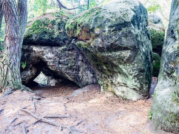 Único Parque Rocoso Piedra Arenisca Erosionada Área Protegida Kokorin República —  Fotos de Stock