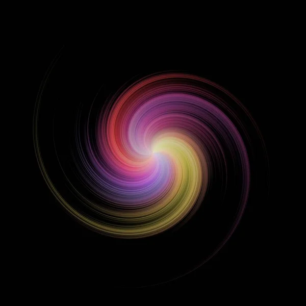 Eenvoudige Whirlpool Van Kleurstromen Draaien Rond Het Middelpunt Abstracte Digitale — Stockfoto