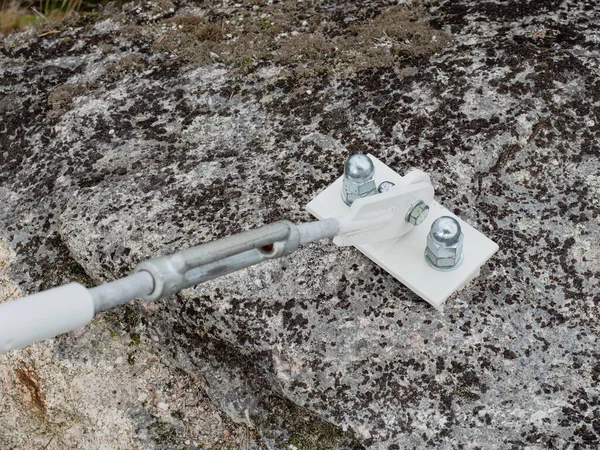 Kantankare Tunga Fästelement Som Används Stenblock Granit Speciellt Konstruerade Fästanordningar — Stockfoto