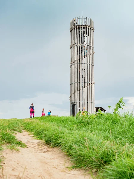 Menara Pengawas Menara Pengawas Acacia Agustus 2021 Puncak Bukit Vyhon Stok Lukisan  
