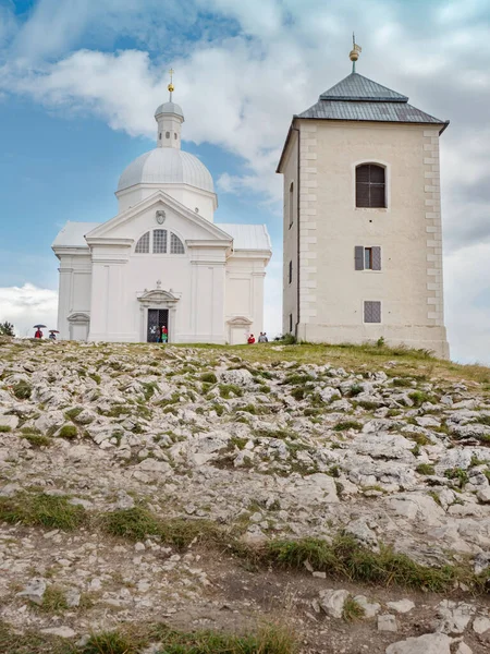 Gyönyörű Híres Szent Sebastiano Kápolna Svaty Kopecek 2021 Augusztus Mikulov — Stock Fotó