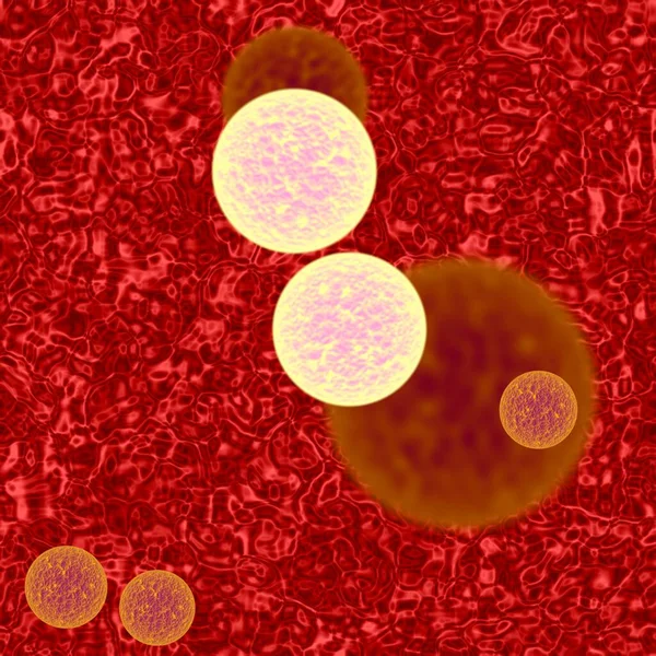 Virus Bacteria Attact Human Blood Blotch Area Infection Blood — Foto de Stock
