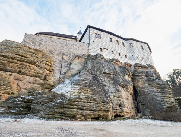 Hrad Kost 冬天的Kost城堡 捷克共和国 — 图库照片