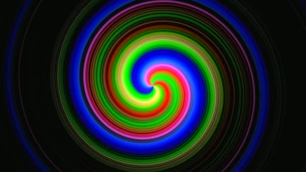 Красочная Абстрактная Волна Пропеллера Движении Упаковка Распаковка Цветных Полос Вокруг — стоковое видео