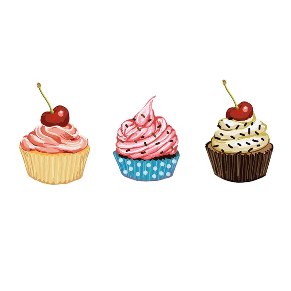 Cupcake vettoriali — Vettoriale Stock