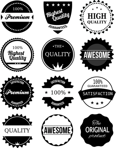 Set of premium quality labels — Stock Vector