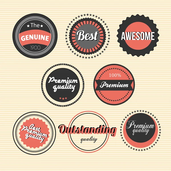 Set of premium product vector labels and stickers — Stock Vector