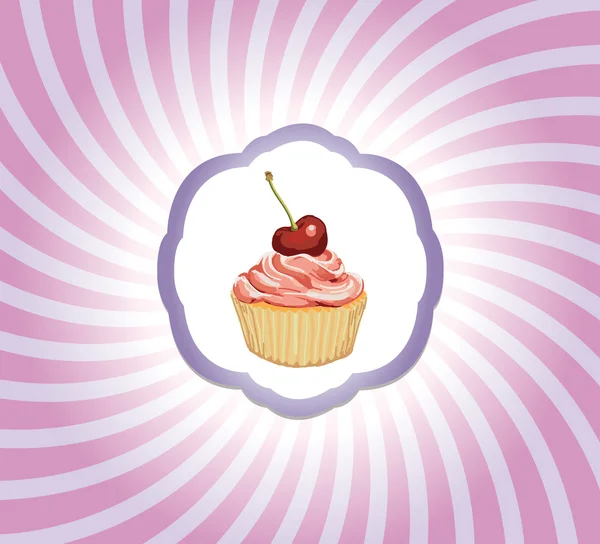 Sticker dessert vectoriel sur fond — Image vectorielle