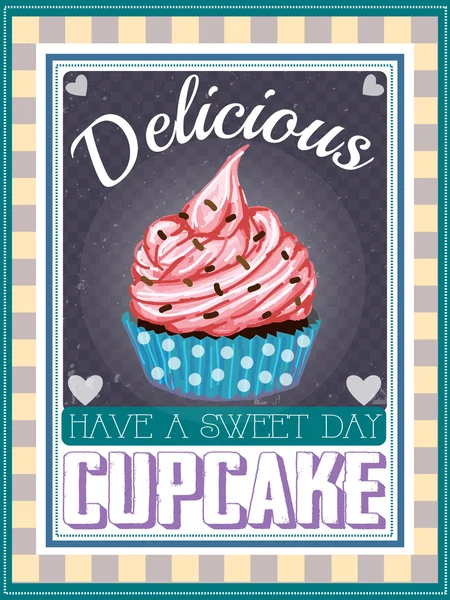 vektör vintage cupcake tasarım