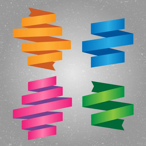 Vector color text ribbons
