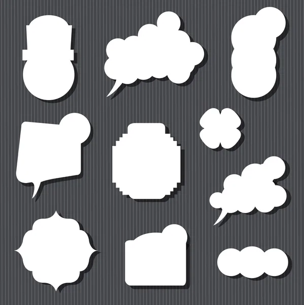 Ballons texte nuage vectoriel — Image vectorielle